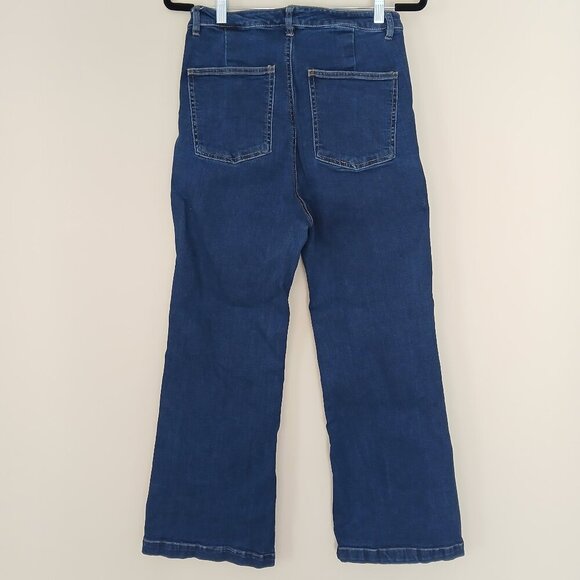 Anthropologie Avec Les Filles Wide Leg Stretch Denim Trouser Jeans Size 30 - Picture 5 of 5